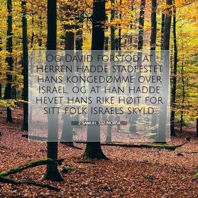 Picture 07 - 2 Samuel 5:12 NORSK - Og David forstod at Herren hadde stadfestet hans - Bible Verse Picture