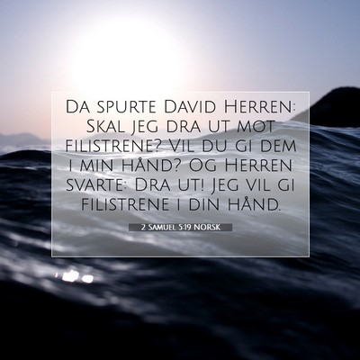 Picture 07 - 2 Samuel 5:19 NORSK - Da spurte David Herren: Skal jeg dra ut mot - Bible Verse Picture