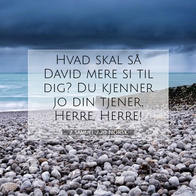 Picture 07 - 2 Samuel 7:20 NORSK - Hvad skal så David mere si til dig? Du kjenner - Bible Verse Picture
