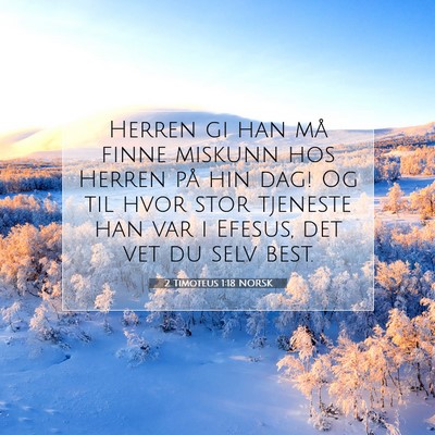 Picture 07 - 2 Timoteus 1:18 NORSK - Herren gi han må finne miskunn hos Herren på - Bible Verse Picture