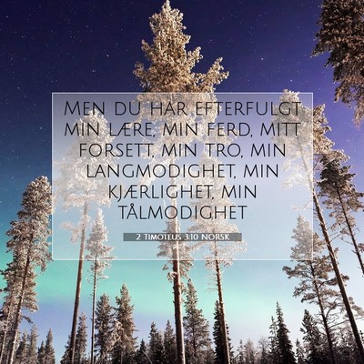 Picture 07 - 2 Timoteus 3:10 NORSK - Men du har efterfulgt min lære, min ferd, mitt - Bible Verse Picture