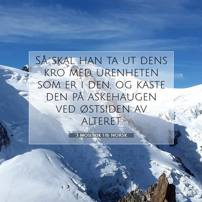 Picture 07 - 3 Mosebok 1:16 NORSK - Så skal han ta ut dens kro med urenheten som er - Bible Verse Picture