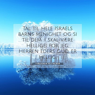 Picture 07 - 3 Mosebok 19:2 NORSK - Tal til hele Israels barns menighet og si til - Bible Verse Picture