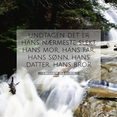 Picture 07 - 3 Mosebok 21:2 NORSK - undtagen det er hans nærmeste slekt, hans mor, - Bible Verse Picture