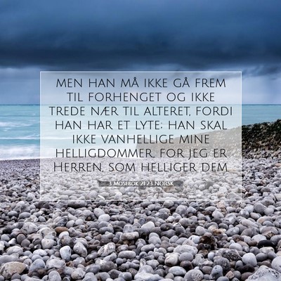 Picture 07 - 3 Mosebok 21:23 NORSK - men han må ikke gå frem til forhenget og ikke - Bible Verse Picture
