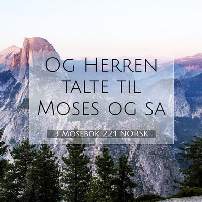 Picture 07 - 3 Mosebok 22:1 NORSK - Og Herren talte til Moses og - Bible Verse Picture