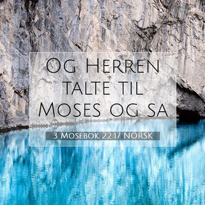 Picture 07 - 3 Mosebok 22:17 NORSK - Og Herren talte til Moses og - Bible Verse Picture