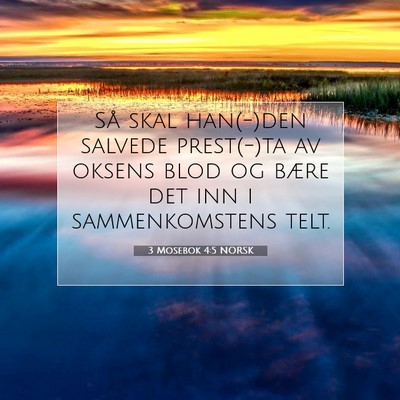 Picture 07 - 3 Mosebok 4:5 NORSK - Så skal han(-)den salvede prest(-)ta av oksens - Bible Verse Picture
