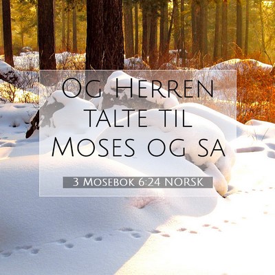 Picture 07 - 3 Mosebok 6:24 NORSK - Og Herren talte til Moses og - Bible Verse Picture