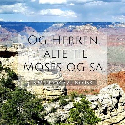 Picture 07 - 3 Mosebok 7:22 NORSK - Og Herren talte til Moses og - Bible Verse Picture