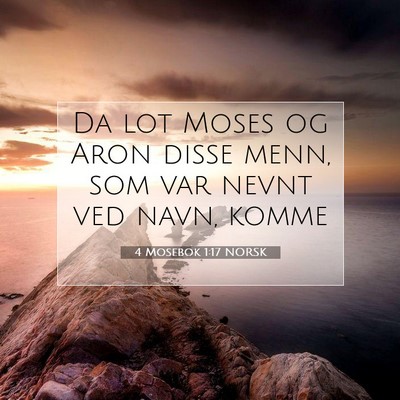 Picture 07 - 4 Mosebok 1:17 NORSK - Da lot Moses og Aron disse menn, som var nevnt - Bible Verse Picture