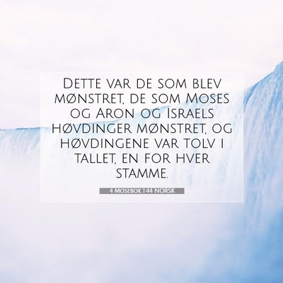 Picture 07 - 4 Mosebok 1:44 NORSK - Dette var de som blev mønstret, de som Moses og - Bible Verse Picture