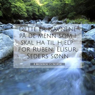 Picture 07 - 4 Mosebok 1:5 NORSK - Dette er navnene på de menn som I skal ha til - Bible Verse Picture