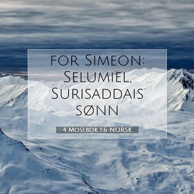 Picture 07 - 4 Mosebok 1:6 NORSK - for Simeon: Selumiel, Surisaddais - Bible Verse Picture