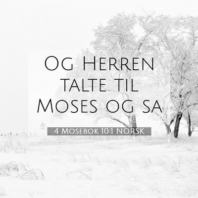 Picture 07 - 4 Mosebok 10:1 NORSK - Og Herren talte til Moses og - Bible Verse Picture