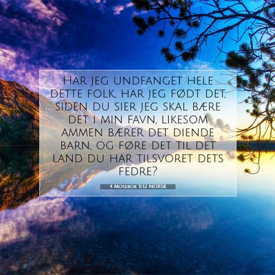 Picture 07 - 4 Mosebok 11:12 NORSK - Har jeg undfanget hele dette folk, har jeg født - Bible Verse Picture