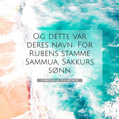 Picture 07 - 4 Mosebok 13:4 NORSK - Og dette var deres navn: For Rubens stamme - Bible Verse Picture