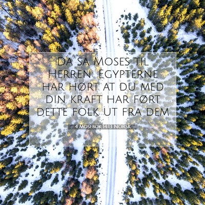 Picture 07 - 4 Mosebok 14:13 NORSK - Da sa Moses til Herren: Egypterne har hørt at du - Bible Verse Picture