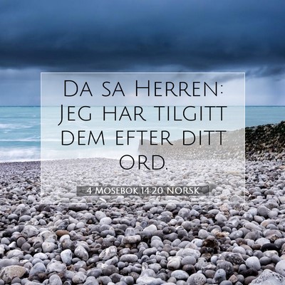 Picture 07 - 4 Mosebok 14:20 NORSK - Da sa Herren: Jeg har tilgitt dem efter ditt - Bible Verse Picture