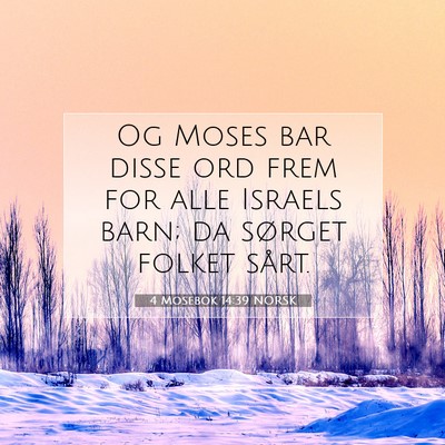Picture 07 - 4 Mosebok 14:39 NORSK - Og Moses bar disse ord frem for alle Israels - Bible Verse Picture