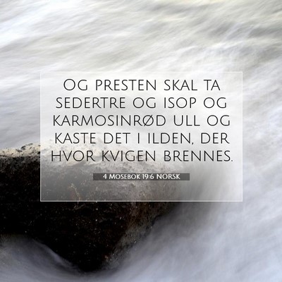 Picture 07 - 4 Mosebok 19:6 NORSK - Og presten skal ta sedertre og isop og - Bible Verse Picture
