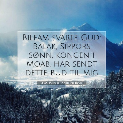 Picture 07 - 4 Mosebok 22:10 NORSK - Bileam svarte Gud: Balak, Sippors sønn, kongen i - Bible Verse Picture