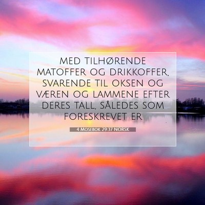 Picture 07 - 4 Mosebok 29:37 NORSK - med tilhørende matoffer og drikkoffer, svarende - Bible Verse Picture