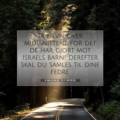 Picture 07 - 4 Mosebok 31:2 NORSK - Ta hevn over midianittene for det de har gjort - Bible Verse Picture