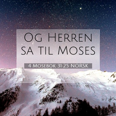 Picture 07 - 4 Mosebok 31:25 NORSK - Og Herren sa til - Bible Verse Picture