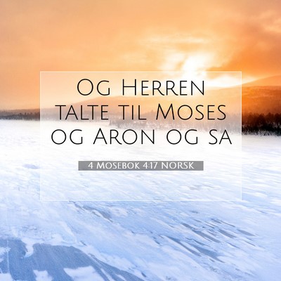 Picture 07 - 4 Mosebok 4:17 NORSK - Og Herren talte til Moses og Aron og - Bible Verse Picture