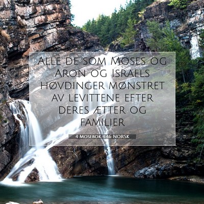 Picture 07 - 4 Mosebok 4:46 NORSK - Alle de som Moses og Aron og Israels høvdinger - Bible Verse Picture
