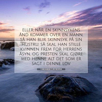Picture 07 - 4 Mosebok 5:30 NORSK - eller når en skinnsykens ånd kommer over en - Bible Verse Picture