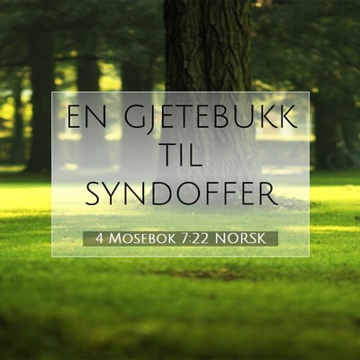 Picture 07 - 4 Mosebok 7:22 NORSK - en gjetebukk til - Bible Verse Picture