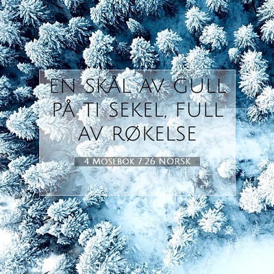Picture 07 - 4 Mosebok 7:26 NORSK - en skål av gull på ti sekel, full av - Bible Verse Picture
