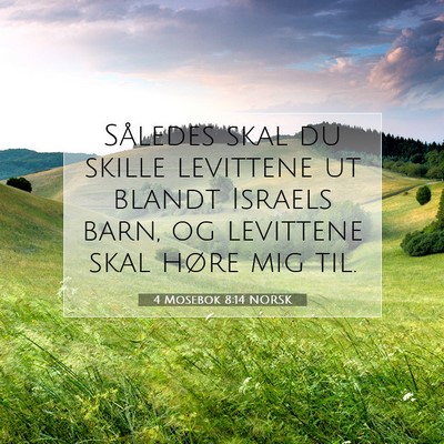 Picture 07 - 4 Mosebok 8:14 NORSK - Således skal du skille levittene ut blandt - Bible Verse Picture
