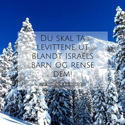 Picture 07 - 4 Mosebok 8:6 NORSK - Du skal ta levittene ut blandt Israels barn og - Bible Verse Picture