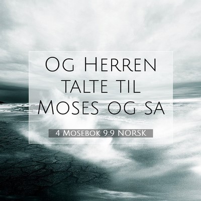Picture 07 - 4 Mosebok 9:9 NORSK - Og Herren talte til Moses og - Bible Verse Picture