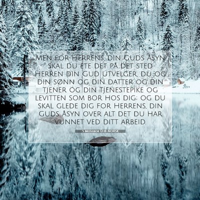 Picture 07 - 5 Mosebok 12:18 NORSK - Men for Herrens, din Guds åsyn skal du ete det - Bible Verse Picture