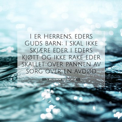 Picture 07 - 5 Mosebok 14:1 NORSK - I er Herrens, eders Guds barn; I skal ikke - Bible Verse Picture