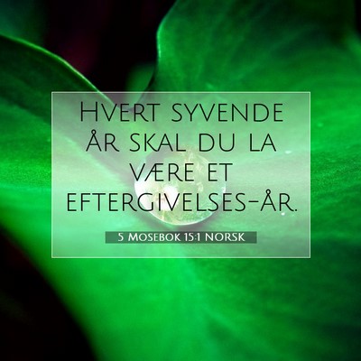 Picture 07 - 5 Mosebok 15:1 NORSK - Hvert syvende år skal du la være et - Bible Verse Picture