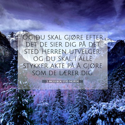 Picture 07 - 5 Mosebok 17:10 NORSK - Og du skal gjøre efter det de sier dig på det - Bible Verse Picture