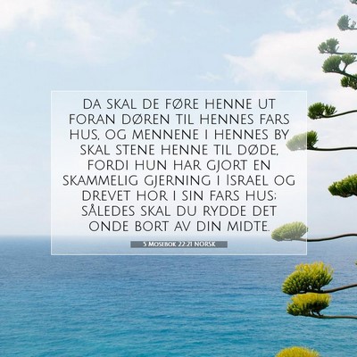 Picture 07 - 5 Mosebok 22:21 NORSK - da skal de føre henne ut foran døren til hennes - Bible Verse Picture