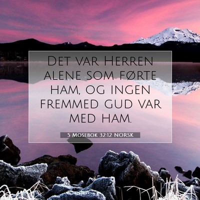Picture 07 - 5 Mosebok 32:12 NORSK - Det var Herren alene som førte ham, og ingen - Bible Verse Picture