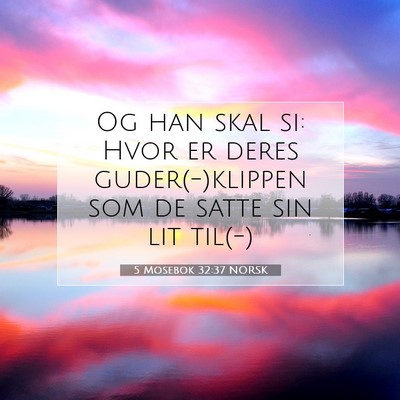Picture 07 - 5 Mosebok 32:37 NORSK - Og han skal si: Hvor er deres guder(-)klippen som - Bible Verse Picture