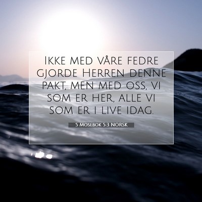 Picture 07 - 5 Mosebok 5:3 NORSK - Ikke med våre fedre gjorde Herren denne pakt, - Bible Verse Picture