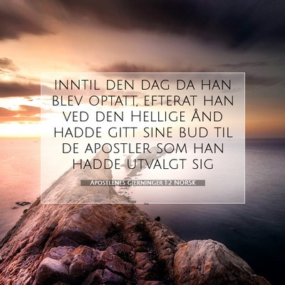 Picture 07 - Apostlenes gjerninger 1:2 NORSK - inntil den dag da han blev optatt, efterat han - Bible Verse Picture