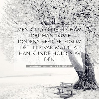 Picture 07 - Apostlenes gjerninger 2:24 NORSK - men Gud opreiste ham, idet han løste dødens - Bible Verse Picture