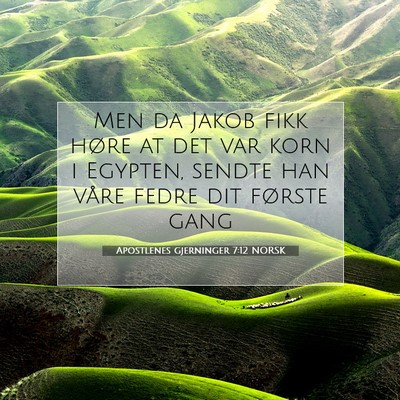 Picture 07 - Apostlenes gjerninger 7:12 NORSK - Men da Jakob fikk høre at det var korn i - Bible Verse Picture