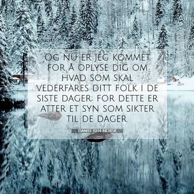 Picture 07 - Daniel 10:14 NORSK - Og nu er jeg kommet for å oplyse dig om hvad som - Bible Verse Picture