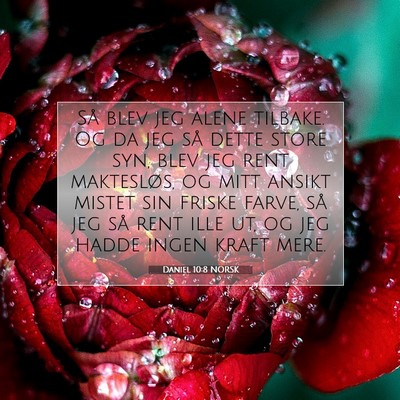 Picture 07 - Daniel 10:8 NORSK - Så blev jeg alene tilbake. Og da jeg så dette - Bible Verse Picture
